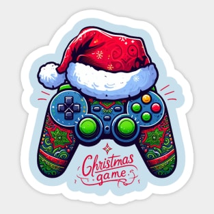 Video Game Controller Christmas Santa Gamer Boys Sticker